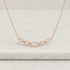 Yellow Gold Lab Grown Diamond Open Link Chain Necklace