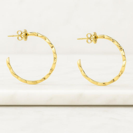 14K Solid Gold Marquise Lab Diamond Threadless Flat Back Stud Earring