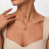 14K Gold Jerusalem Menorah Pendant Necklace
