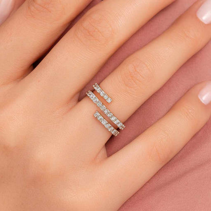 14K Solid Gold Micro Pave Diamond Wedding Band 1.8mm Round Lab Diamond Band Full Eternity Stackable Rings Moissanite Diamond Wedding Rings