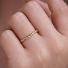 14K White Gold Twisted Rope Ring, Dainty Braided Stacking Band