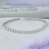 14K Solid Gold Moissanite Bracelet for Women