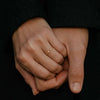 14K Solid Yellow Gold Open Cuff Ball Ring