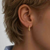 Oval Hoop Earrings in 14K Yellow Gold