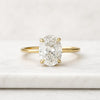 Oval Cut Lab Grown Diamond Ring Oval Solitaire Engagement Ring