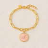 18K Solid Gold Personalized Charm Name Bracelet