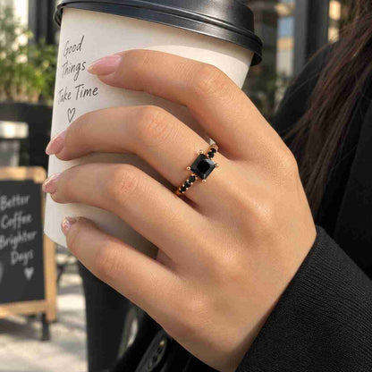 14K Solid Gold Princess Cut Lab Grown Engagement Ring / Solitaire Ring for Women/ Proposal Ring / 10K 18K Stacking Bridal Band/ Gift for Her
