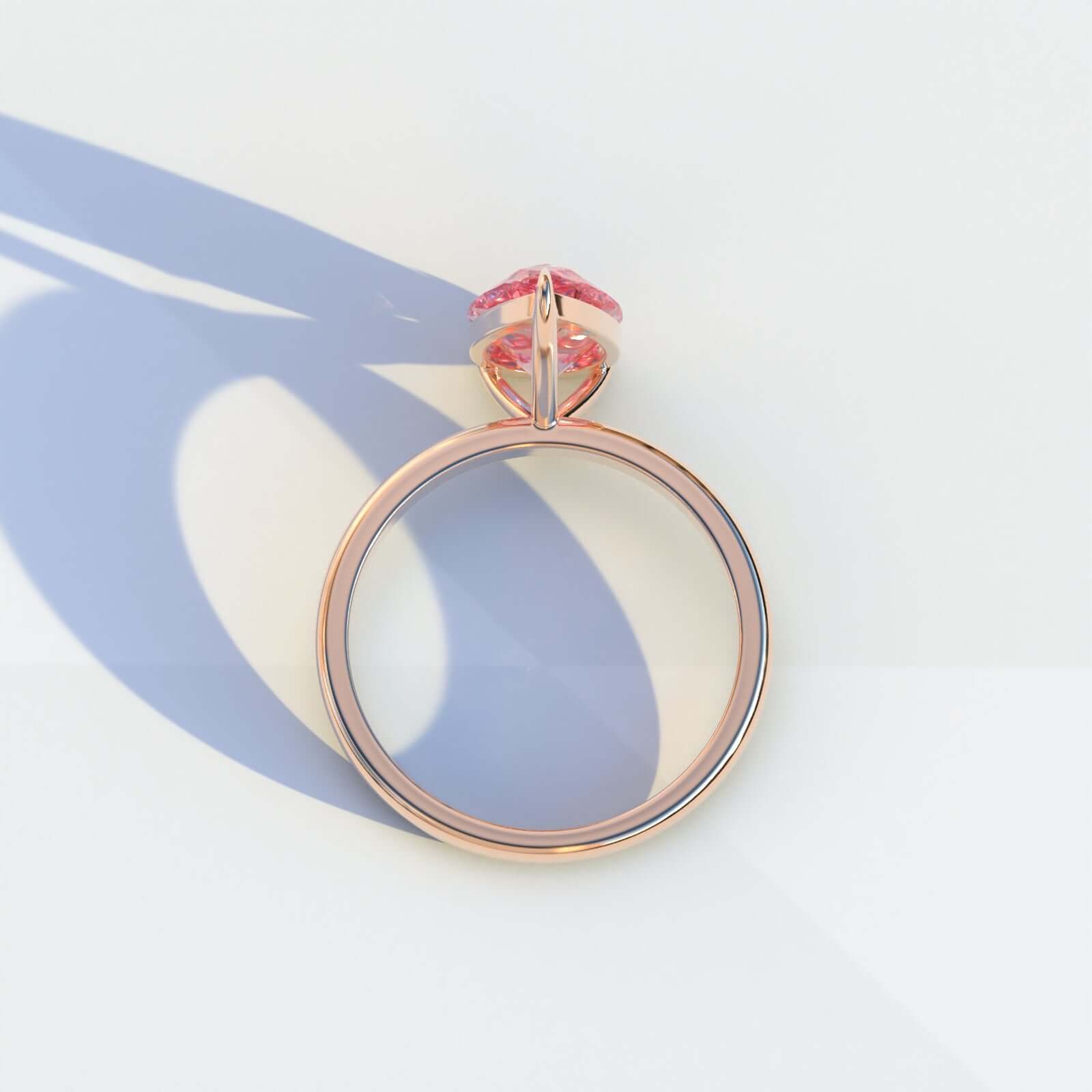 14K Solid Gold Promise Ring For Women