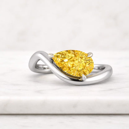 14K Solid Gold V Shaped Ring