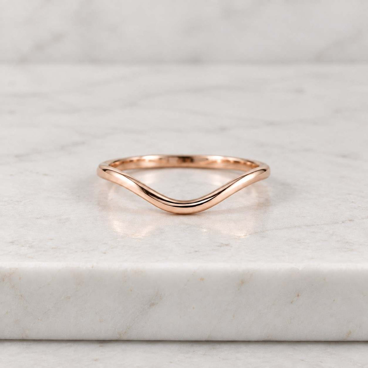 14k solid gold wave wedding band – textured unisex ring for men & women
