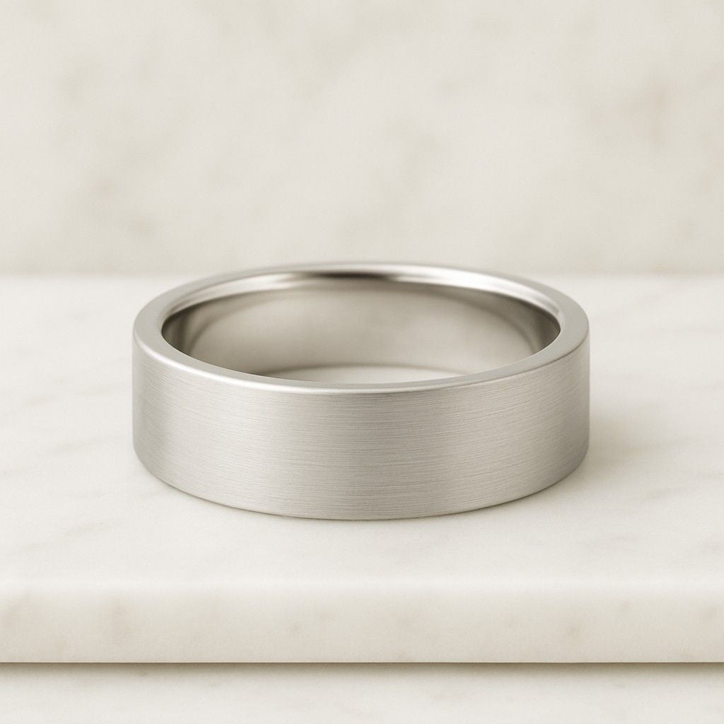 14K Solid Gold Wedding Band Plain Gold Wedding Band Beveled Edge Gold Bridal Band Unisex Band