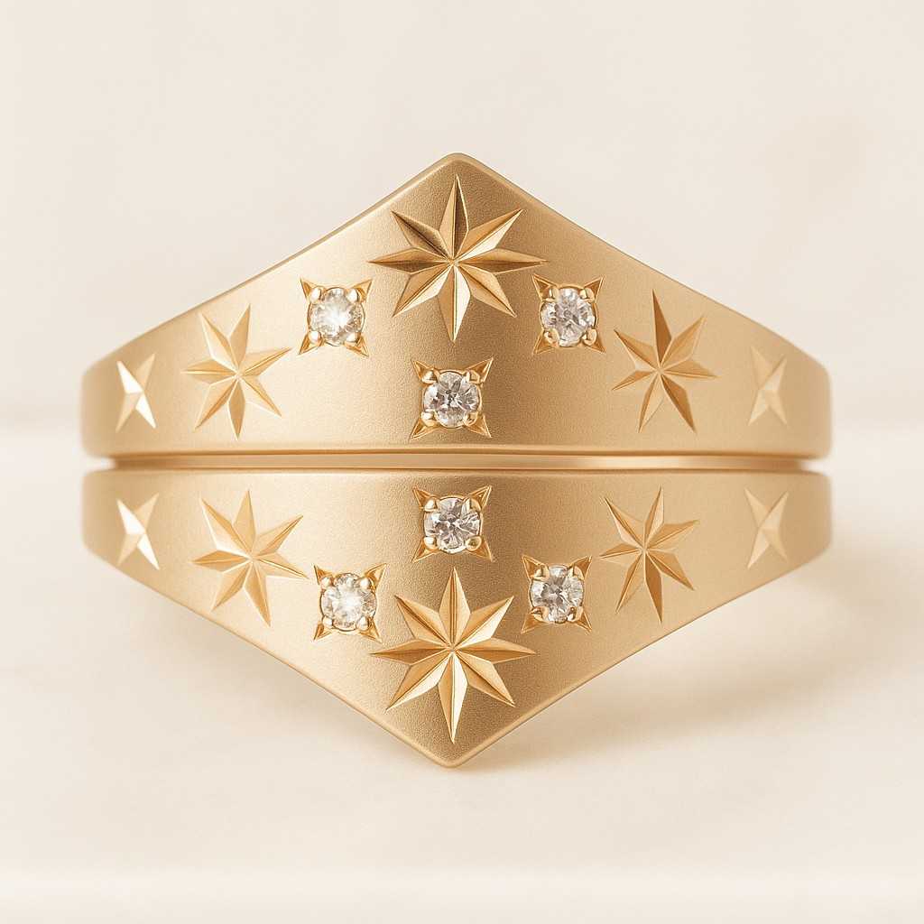 14K Solid Yellow Gold Matching Band Round Cut Flush Set Colorless Diamond Eternity Wedding Band