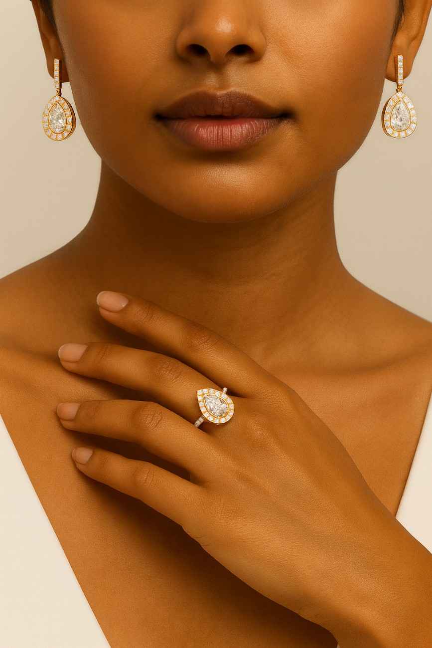 14K White Gold Earrings Gift For Her White Diamond Drop Earrings  Natural HPHT Diamonds