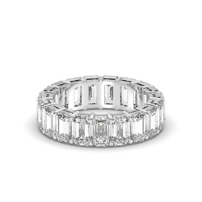 14K White Gold Eternity Wedding Band