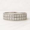 Double Row Channel Pave Set Full Eternity Wedding Band