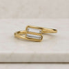Baguette Cut Lab Grown Diamond Bypass Ring