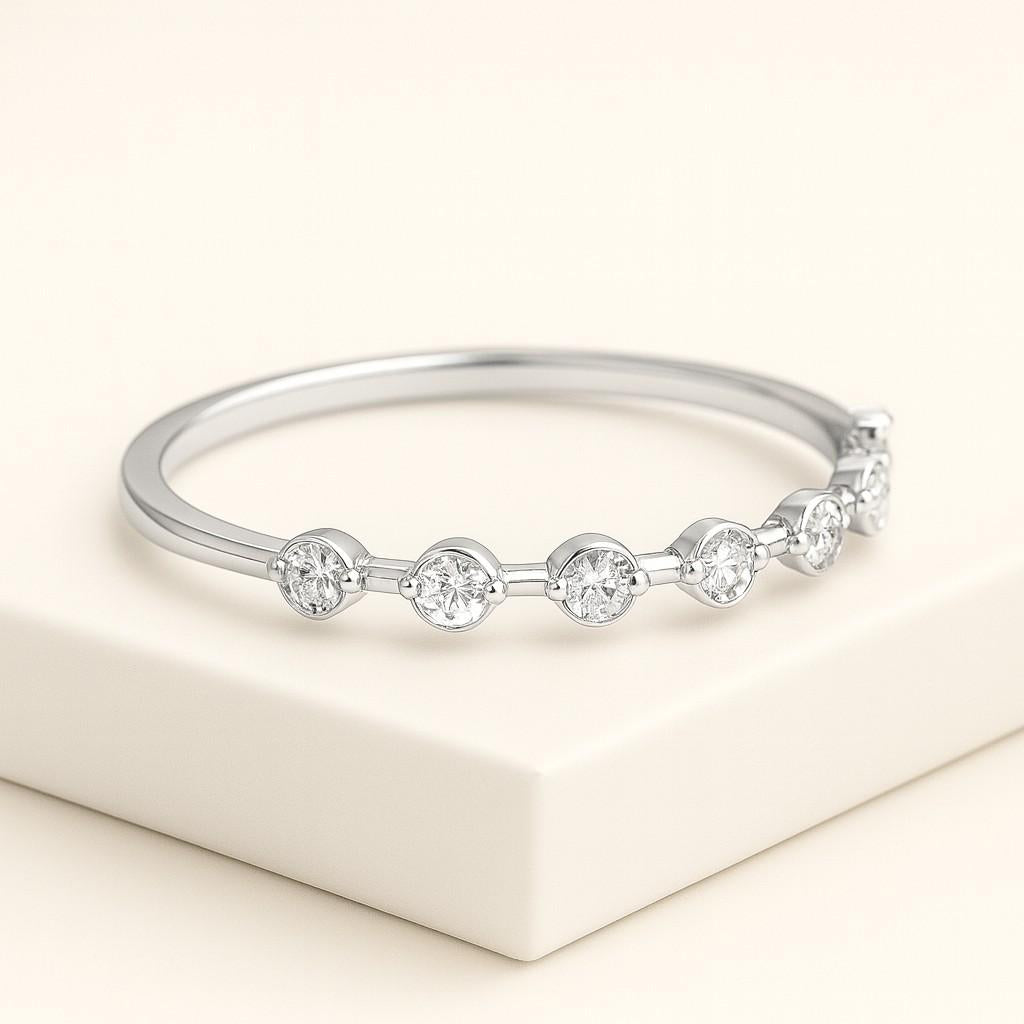 14K Yellow Gold Anniversary Ring For Her