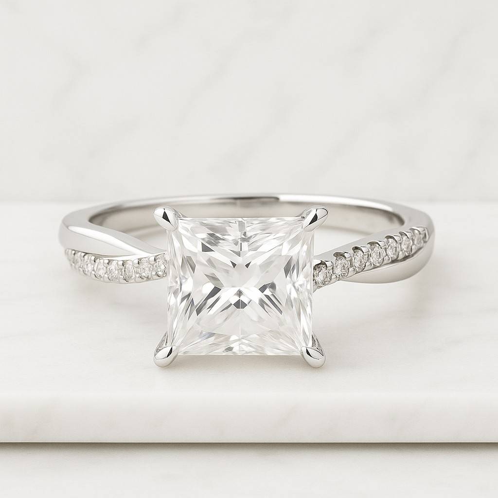 14K Yellow Gold Anniversary Ring For Her IGI Certified Pear Cut Lab Grown Diamond Engagement Ring