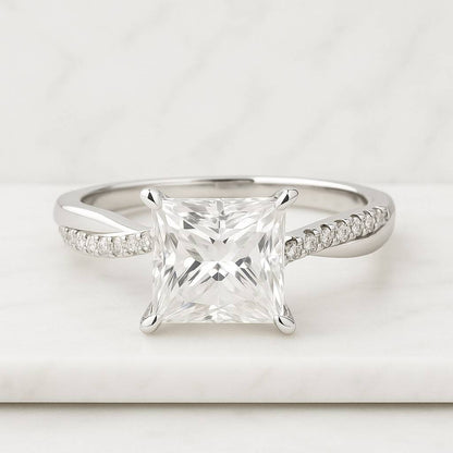 14K Yellow Gold Anniversary Ring For Her IGI Certified Pear Cut Lab Grown Diamond Engagement Ring