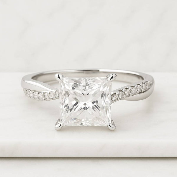 14K Yellow Gold Anniversary Ring For Her IGI Certified Pear Cut Lab Grown Diamond Engagement Ring