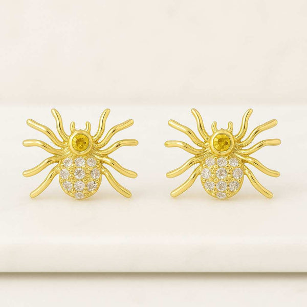 14K Yellow Gold Bezel Set Women's Earrings  Conflict Free Diamond Earrings For Wedding Gift