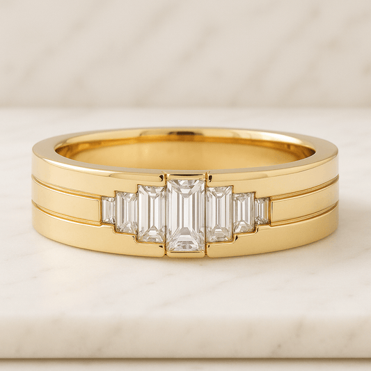 1.5MM Round Cut Lab Grown Diamond Eternity Band, Half Pave Wedding Ring, 14k Gold Wide Band, Anniversary Gift for Her, Elegant Ring