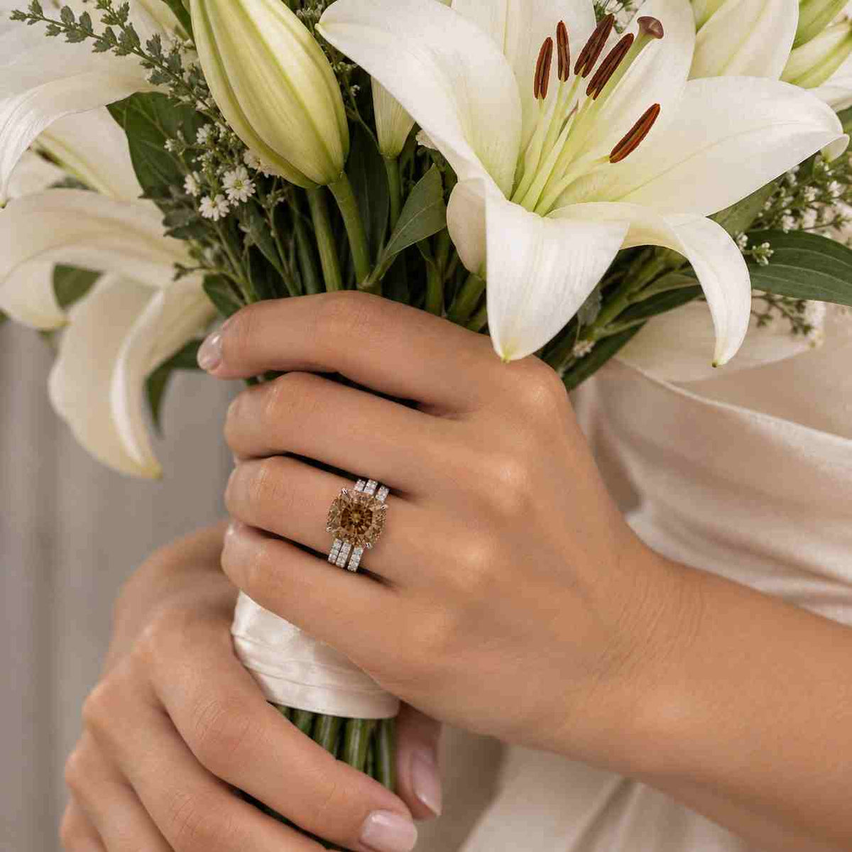 14k yellow gold cushion cut moissanite engagement ring, diamond accent, anniversary/ birthday gift