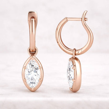  14K Yellow Gold Drop Earring For Her