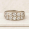 White Gold Diamond Double Row Wedding Band