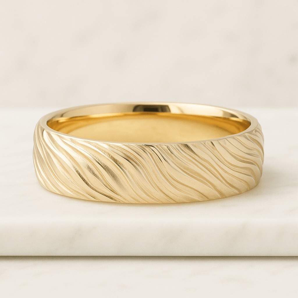 14K Yellow Gold Filled Wedding Band - 2mm, 3mm, 4mm, 5mm Dome Rings