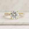 0.50-2.00 CT Round Cut Half Eternity Pave Engagement Ring
