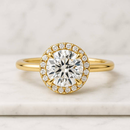 14K Yellow Gold Round Lab Grown Earrings Studs IGI Certified Round Excellent Cut Lab Grown Diamond Studs Round Solitaire Earrings For Women