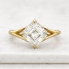 Asscher Cut Lab Grown Diamond  Modern Split Shank Engagement Ring
