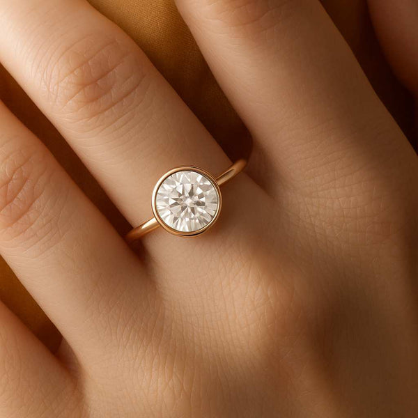 14K Yellow Gold Unique Bridal Ring Set For Gift