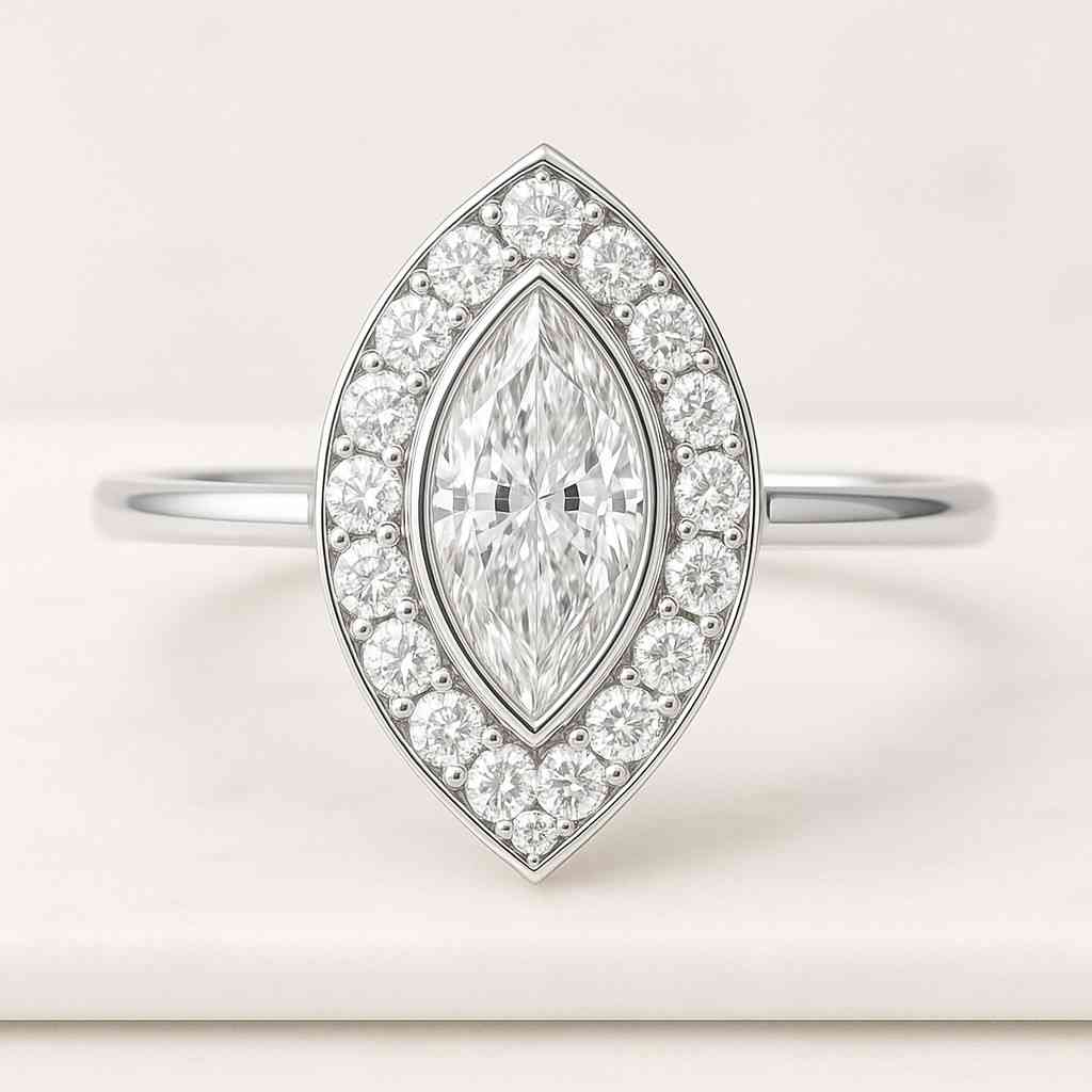 14K Yellow Gold Wedding Band Lab Grown Diamond Ring 14K Yellow Gold Bezel Set