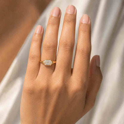 14K white Gold Cathedral Band, IGI Certified Wedding Ring for Women
