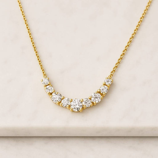 14Kt Gold Lab Grown Diamond Attached Necklace