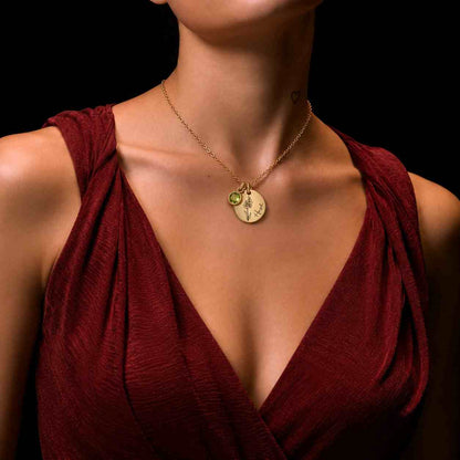 14Kt Gold Peridot Teardrop Necklace, Peridot Pendant, August Birthstone Necklace
