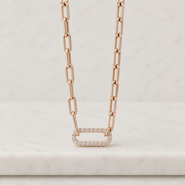 Solid 14k Gold Open Link Oval Paperclip Chain, Oval Rounded Chunky Paperclip Cable Chain