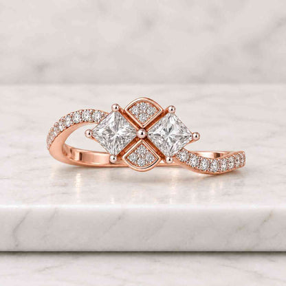 Princess Cut Lab Grown Diamond Wedding Band