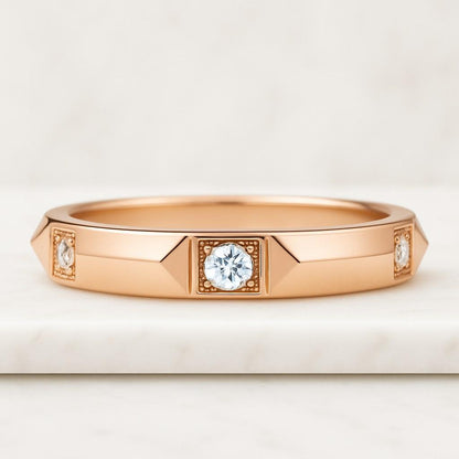 14k Solid Yellow Gold Band Classic Wedding Band Rounded Dome Ring