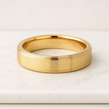 14k Yellow Gold Dome Wedding Band POLISHED COMFORT FIT Classic Wedding Rings for Men and Women Plain Simple Wedding Band Ring