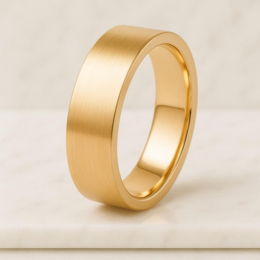 14k Solid Gold 5mm Dome Wedding Band  14k Yellow Gold Wedding Ring for Men and Women