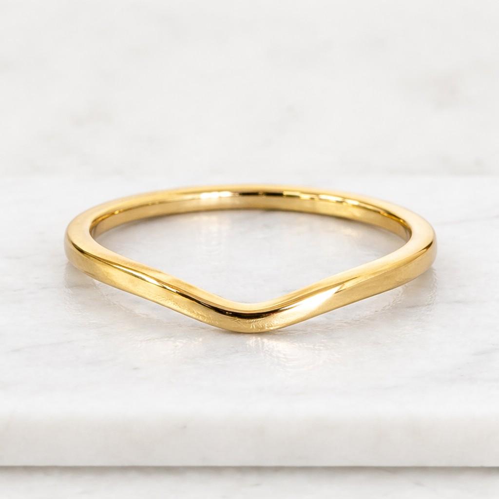 14k curved engagement bands