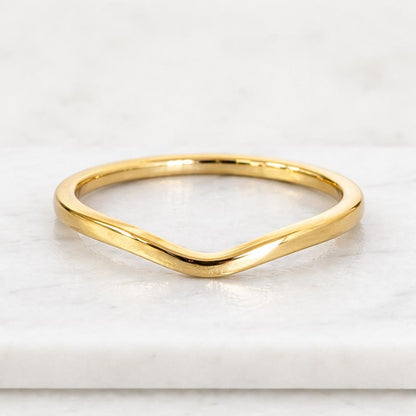 14k Curved Engagement Bands