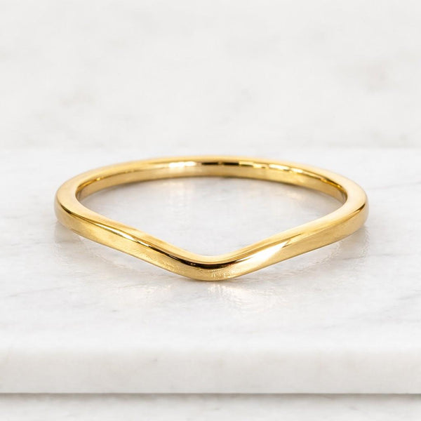 14k Curved Engagement Bands