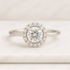 Halo Round Cut Lab Grown Diamond Engagement Ring
