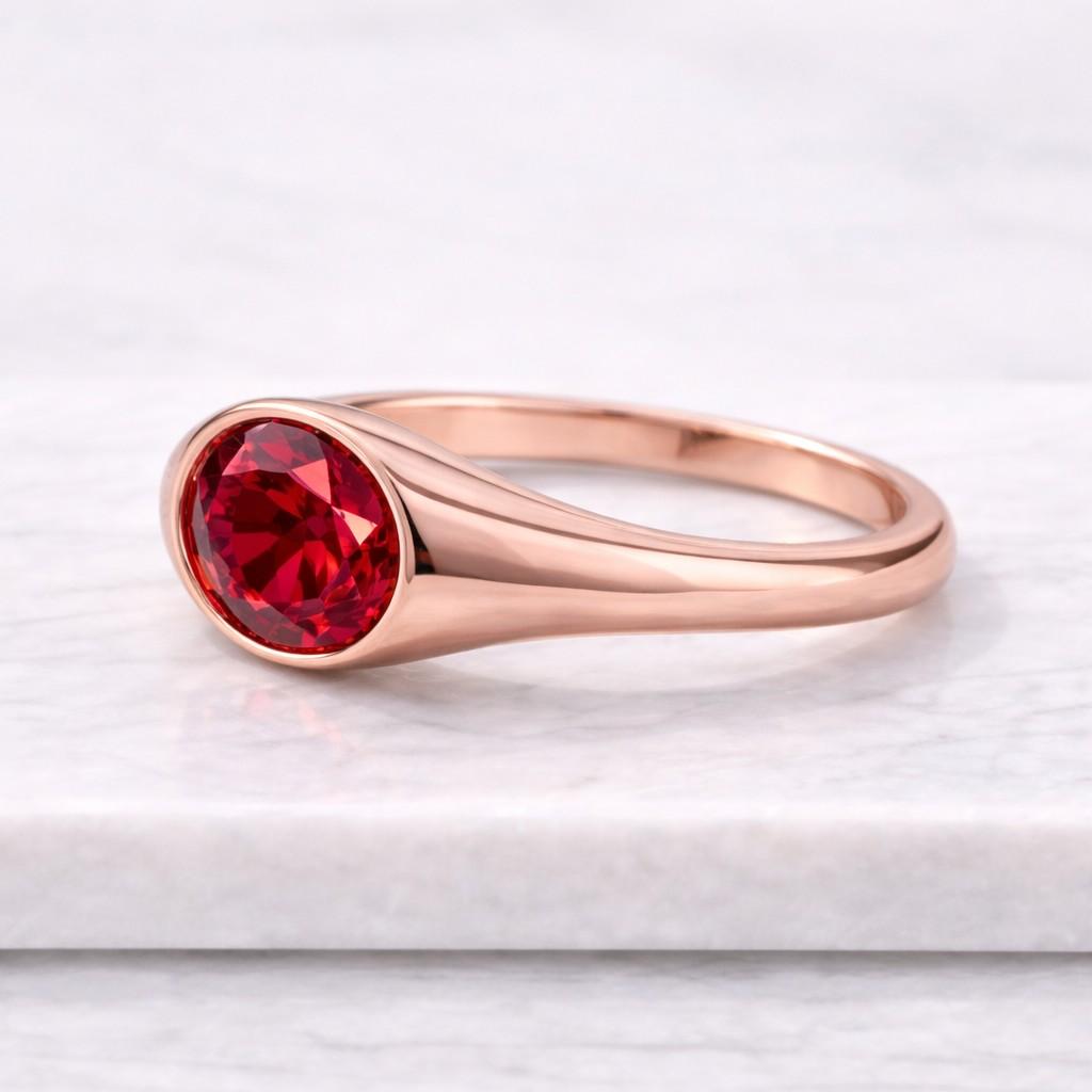 14k garnet ring