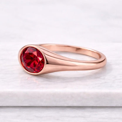 14k Garnet Ring
