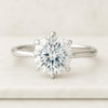 8-Prong Round Cut Solitaire Moissanite Engagement Ring